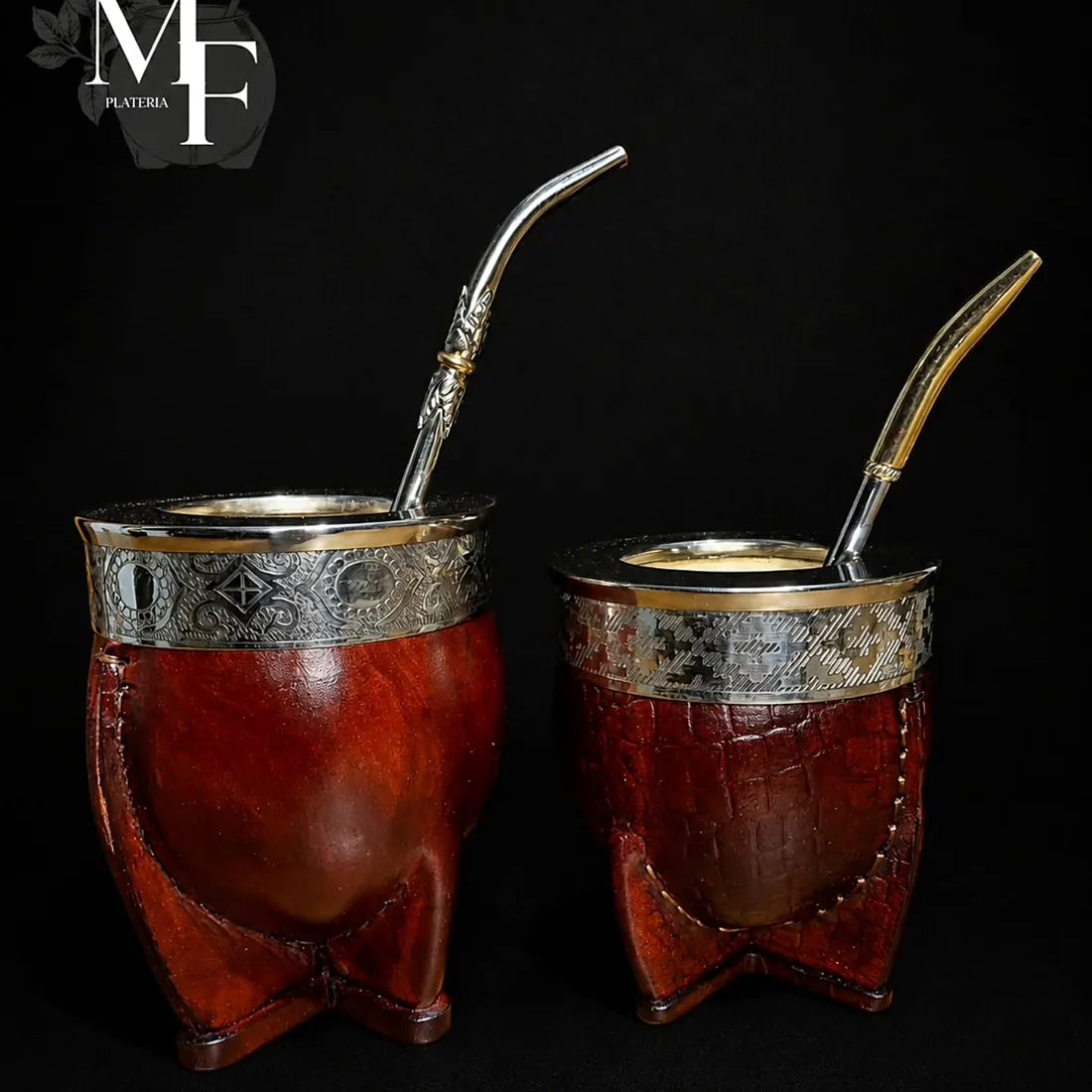 Mates imperiales de cuero suela oscura
